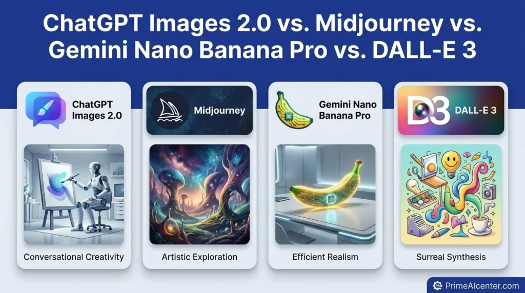 ChatGPT Images 2.0 vs. Midjourney vs. Gemini Nano Banana Pro vs. DALL-E 3