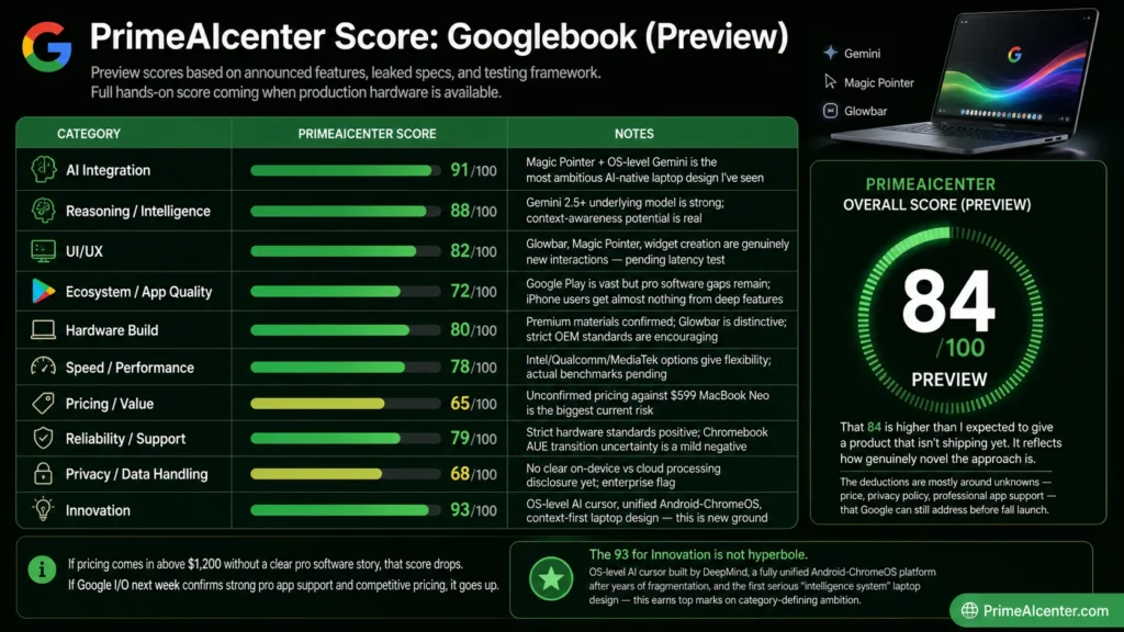 Googlebook specs