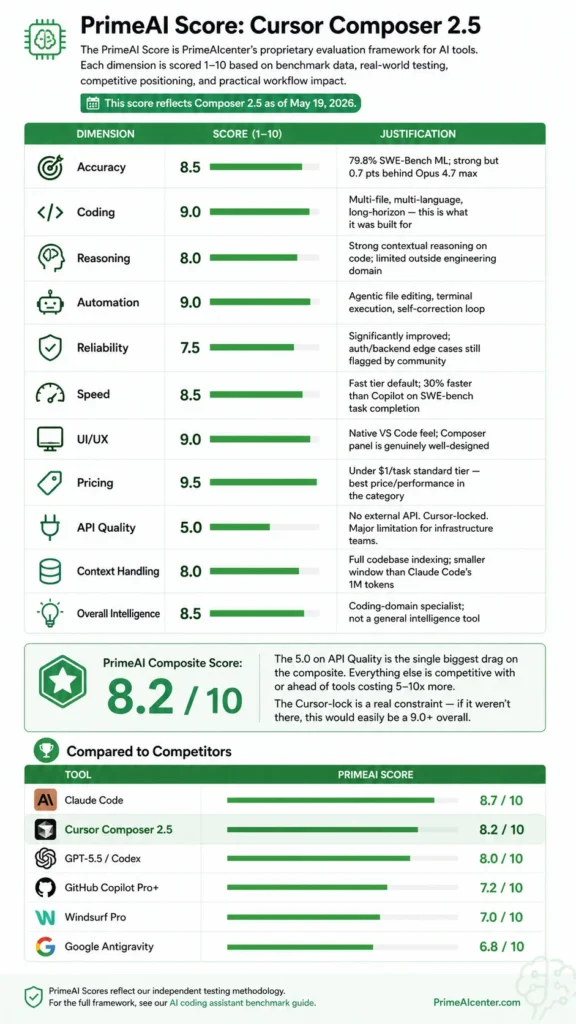 PrimeAI Score: Cursor Composer 2.5
